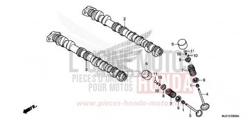 ARBRE A CAMES/SOUPAPE CB650FAG de 2016
